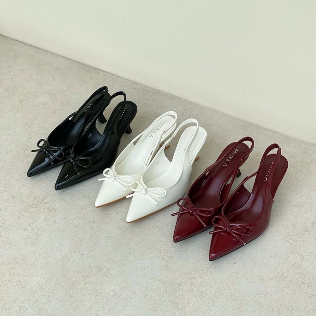 Stella Bow Heels – pointed-toe bow heels for women