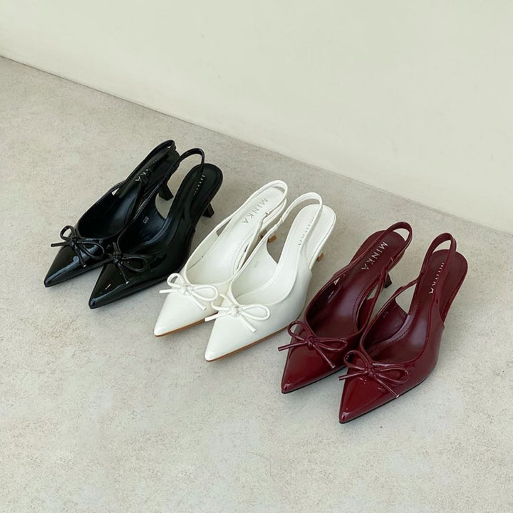 Stella Bow Heels – pointed-toe bow heels for women