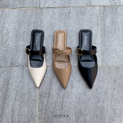 Sophia Buckle Mules