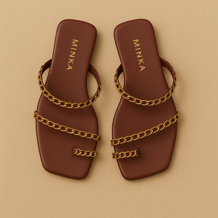Serena Flats in maroon – square-toe buckle flats