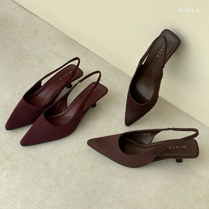 Grace Slingback Heels, velvet pointed-toe slingbacks – photo 5