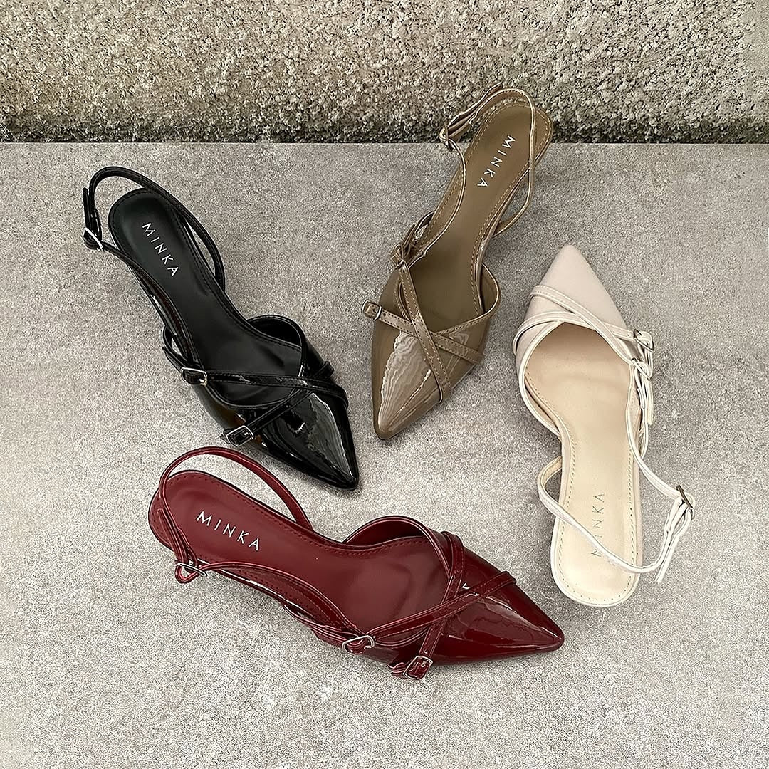 Criss-Cross Heels, pointed-toe strappy heels – photo 3