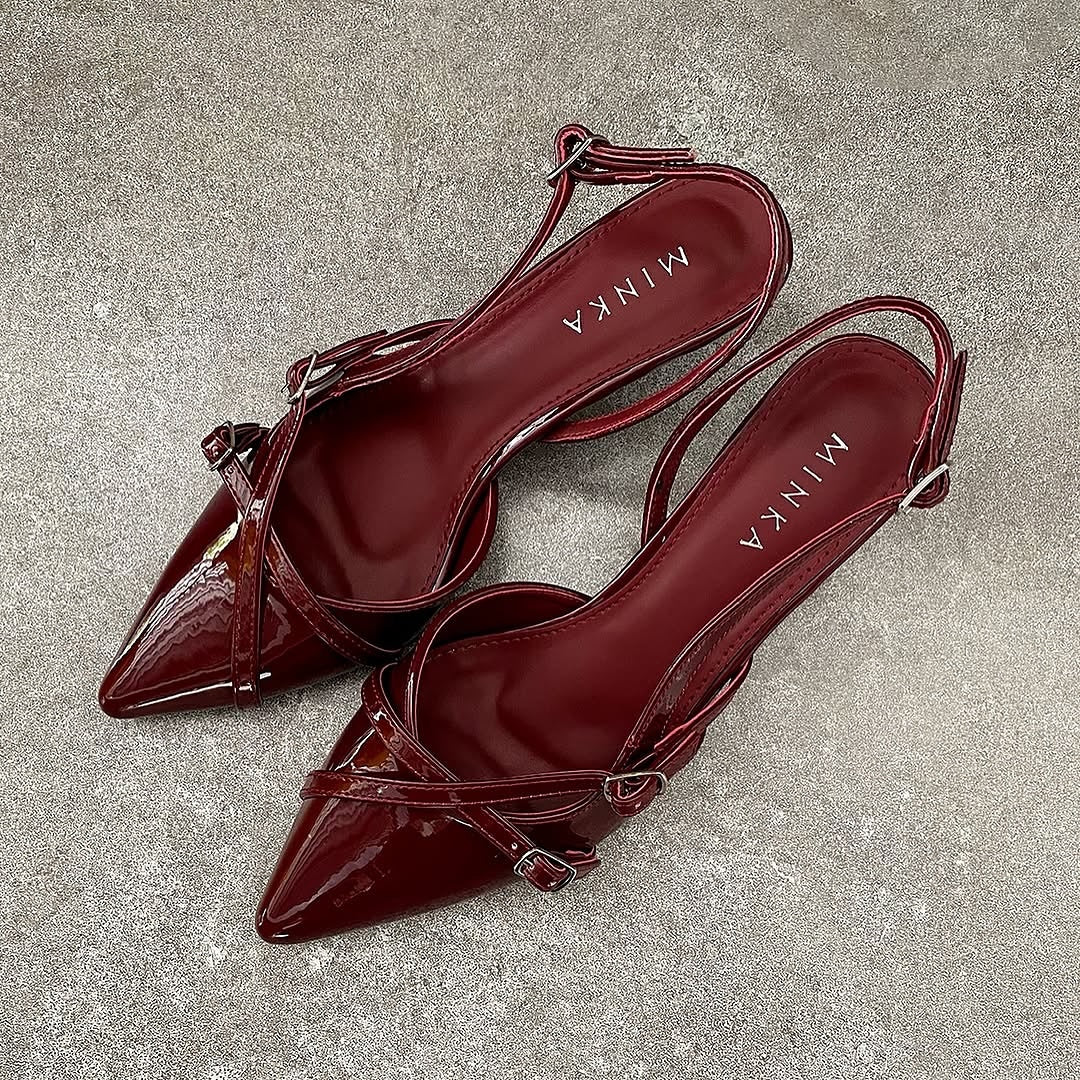 Criss-Cross Heels, pointed-toe strappy heels – photo 7