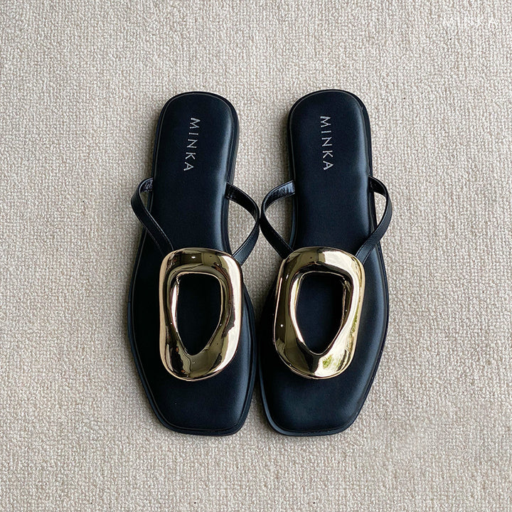 Clara Flat Slippers, square-toe slip-on flats – photo 4
