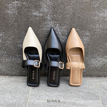 Sophia Buckle Mules