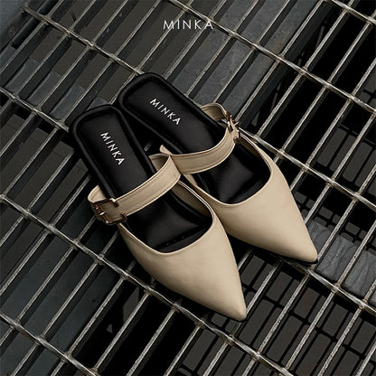 Sophia Buckle Mules