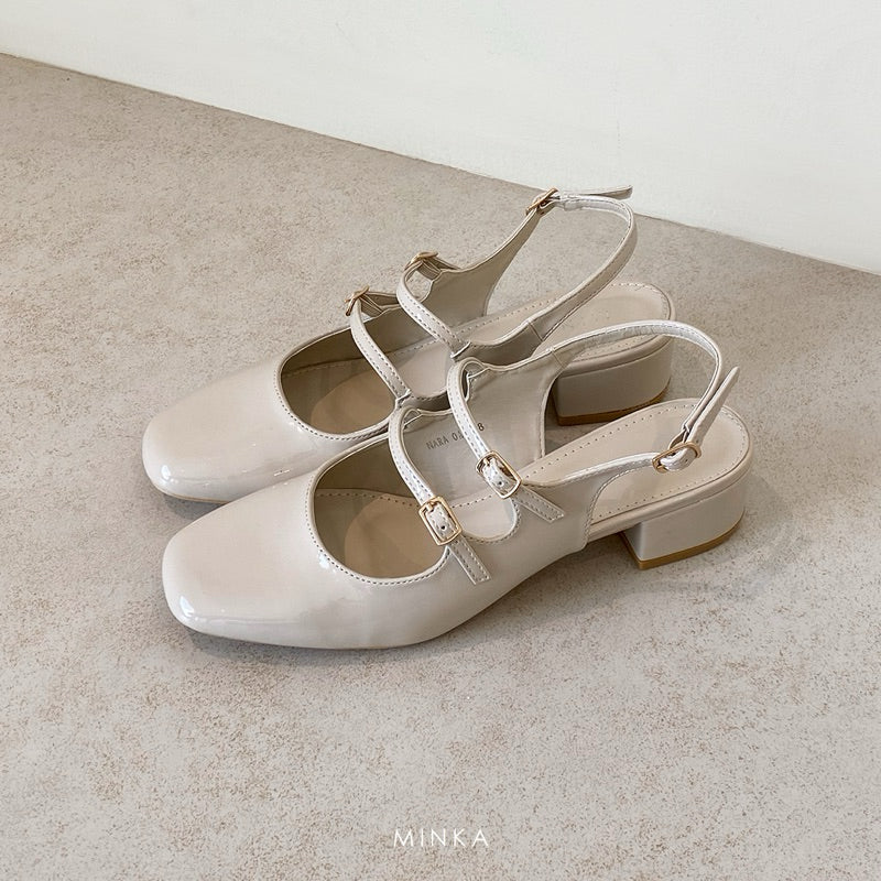 Alexa Slingback Mary Janes in ivory – slingback Mary Jane heels