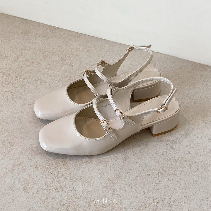 Alexa Slingback Mary Janes in ivory – slingback Mary Jane heels
