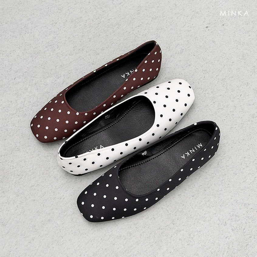 POP Polka-Dot Flats, satin polka-dot flats – photo 5