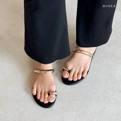NOIR Open Toe Flat