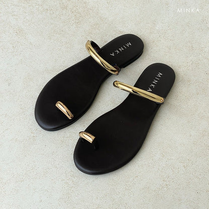 NOIR Open Toe Flat